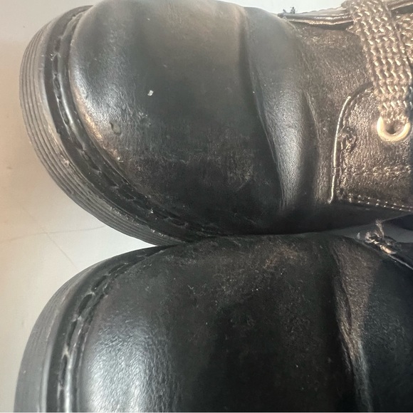 SO Teagan Girls' Combat Boots size 2 black zipper up the side, glittery laces - Picture 4 of 9